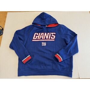 New York Giants Pullover Hoodie Blue, size M Majestic